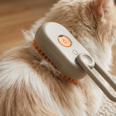 3-in-1 Katzen Massagebürste mit Sprühfunktion